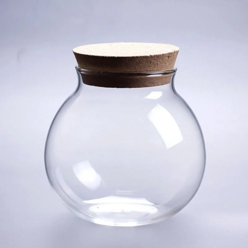 8sets 10cm terrarium 8 шт./упак. Диаметр = 10 см пробкой Стекло бутылка бак для хранения микро-ландшафтное стекло Террариум ваза украшения дома подарок другу - Цвет: 8sets 10cm terrarium