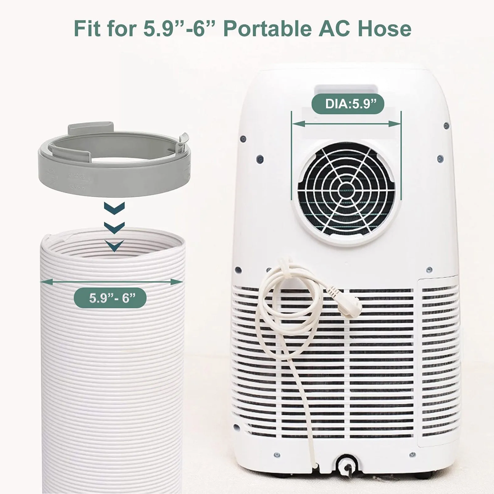 Портативный оконный уплотнитель для кондиционера воздуха трубка выхлопной