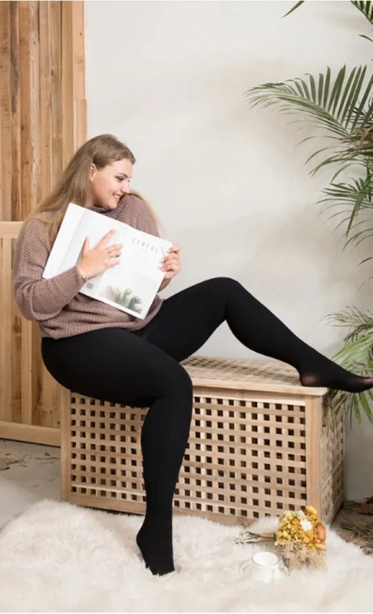 Эластичные Мягкие непрозрачные колготки зимние толстые женские