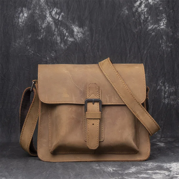 Новинка оптовая продажа первый слой кожаная мужская сумка crazy horse женская