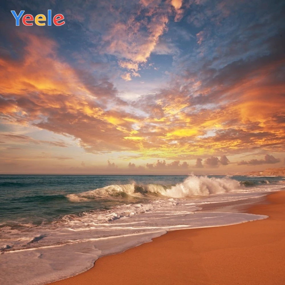 

Summer Sea Ocean Wave Sky Cloud Beach Nature Scenery Scene Backdrop Vinyl Photography Background For Photo Studio Photophone