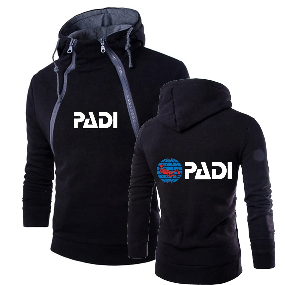 

2021 Spring and Autumn New Men's Scuba Driver Padi Print Harajuku Style Pullover Hoodies Classic Tracksuit Sports Top Sweatshirt