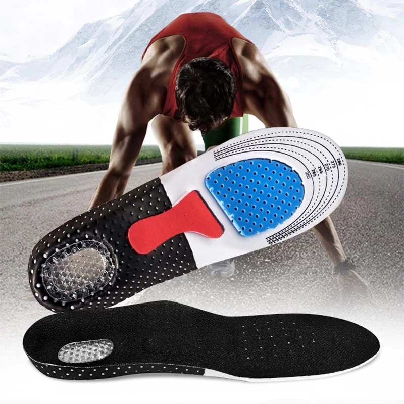 

KANCOOL Unisex Running Silicone Gel Insoles for Sneakers Man Women Shock Absorption Deodorant Sports Insole