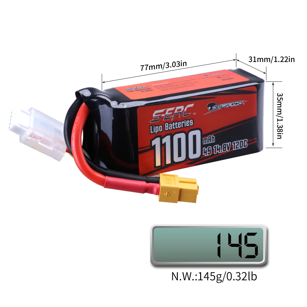 2 упаковки sunpadow 148 v 4s lipo battery1100mah 1300 мач 1500 мач 120c