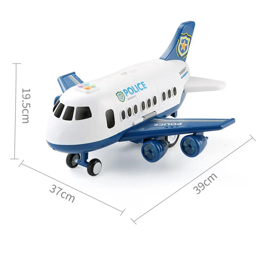 

Simulation Music LED Inertia Storage Aircraft Mini Car Kids Storytelling Toy Birthday Gift Toddler Early Education Cognition Toy