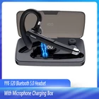 YYK-520 Bluetooth 5,0 гарнитура, односторонние подвесные наушники, беспроводные наушники HIFI, Спортивная стереогарнитура с микрофоном, зарядная коробка