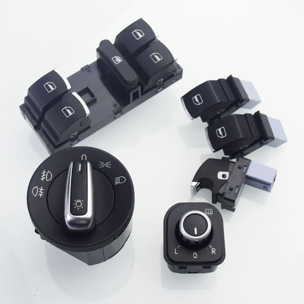 

Хромированный европейский переключатель фар для VW Golf 5 6 GTI Mk5 Mk6 Jetta 5 6 Passat B6 Touran Tiguan SEAT ALHAMBRA OEM 5ND 941431 A