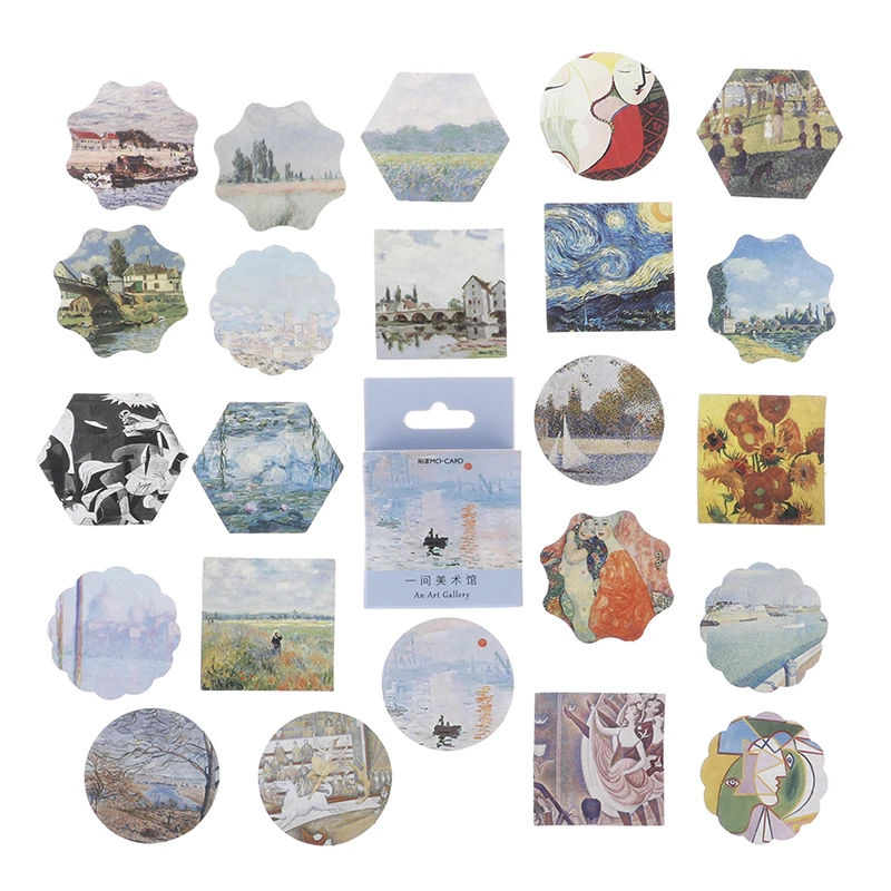 

46Pcs/box Painting Art Gallery Sticker DIY Diary Stationery Scrapbooking Stickers Classic Toys for Baby Children