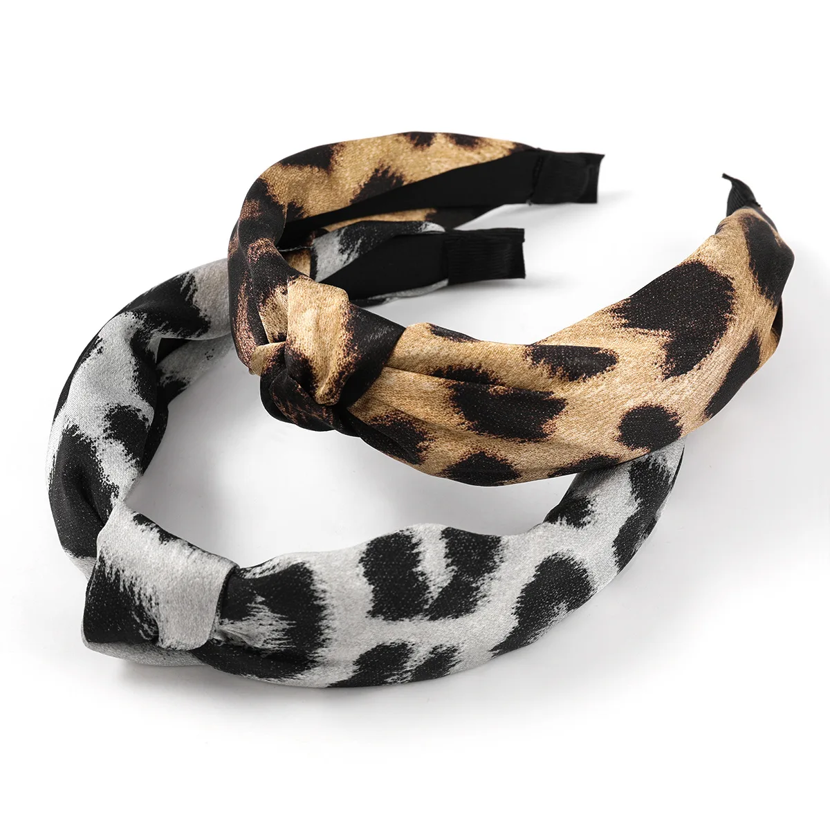 

2021 Fashion Leopard Printed Fabric Headband Women's Charm Ending Headband Party Headwear
