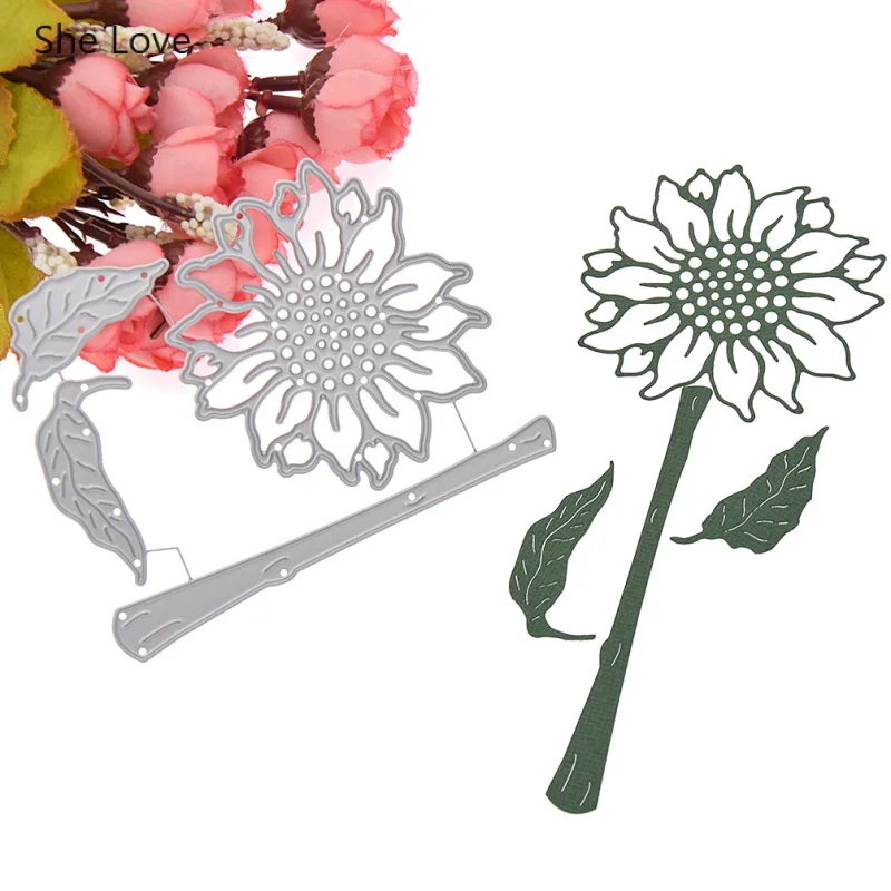 Chzimade Подсолнечник металлический Трафаретный вырубной штамп штампы для Diy