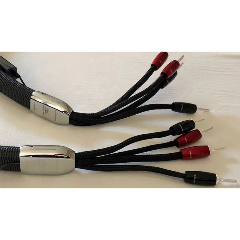 HiFi WEL Signature Audio Speaker Cable Pair 2.5M Silver Series 1000 Banana or Spade Plugs | Электроника