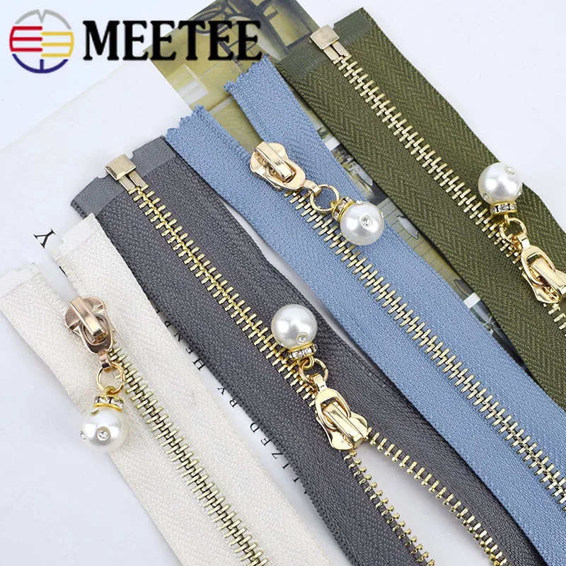 Meetee 85 см 1/2 шт 5 # металлическая молния золотые зубы открывающийся автоматический