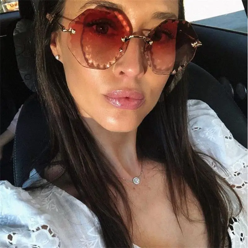 Модные красные солнцезащитные очки для женщин и мужчин восьмиугольные круглые