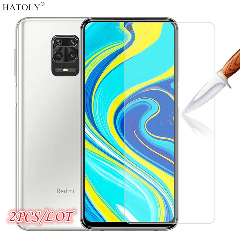2 piezas de vidrio en Redmi Note 9 Pro vidrio templado para Xiaomi Redmi Note 9 Pro Protector de pantalla de vidrio Protector para Redmi Note 9 Pro-0