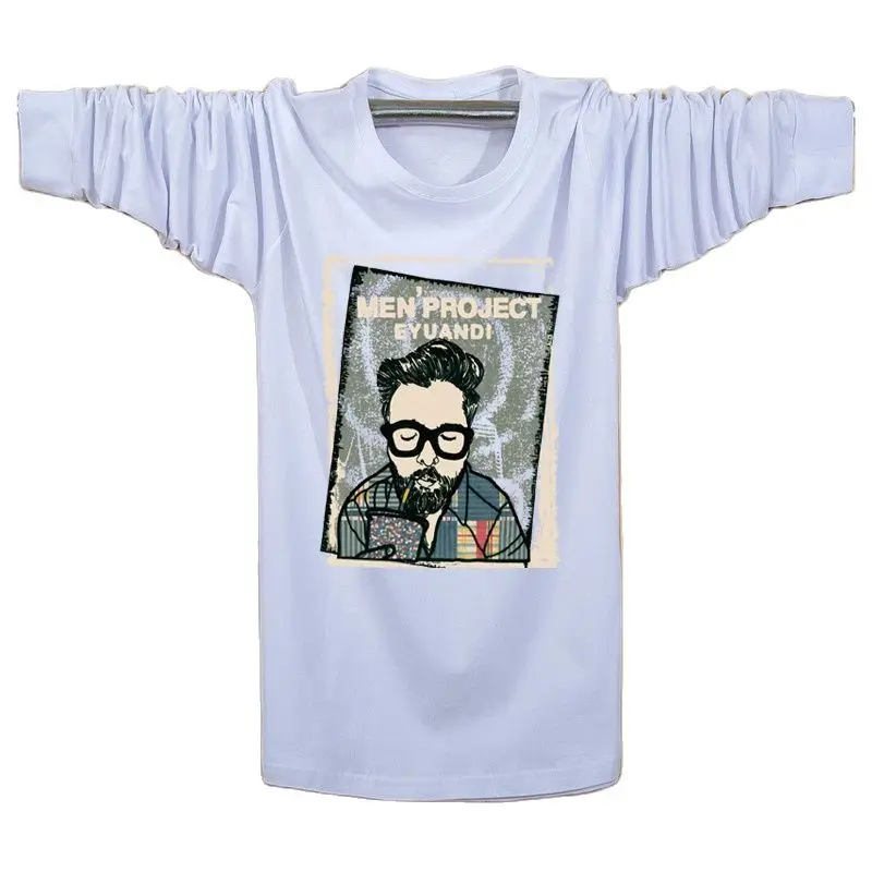 Очки для мужчин футболка размера плюс свободная из хлопка длинные аниме одежда в