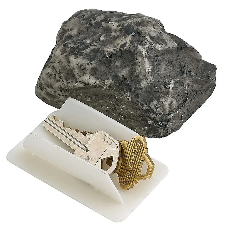 Resin Fake Rock Mud Spare Key Box Stone Safe Outdoor Muddy Hidden Hide Security Case for Garden Ornament locker | Безопасность и