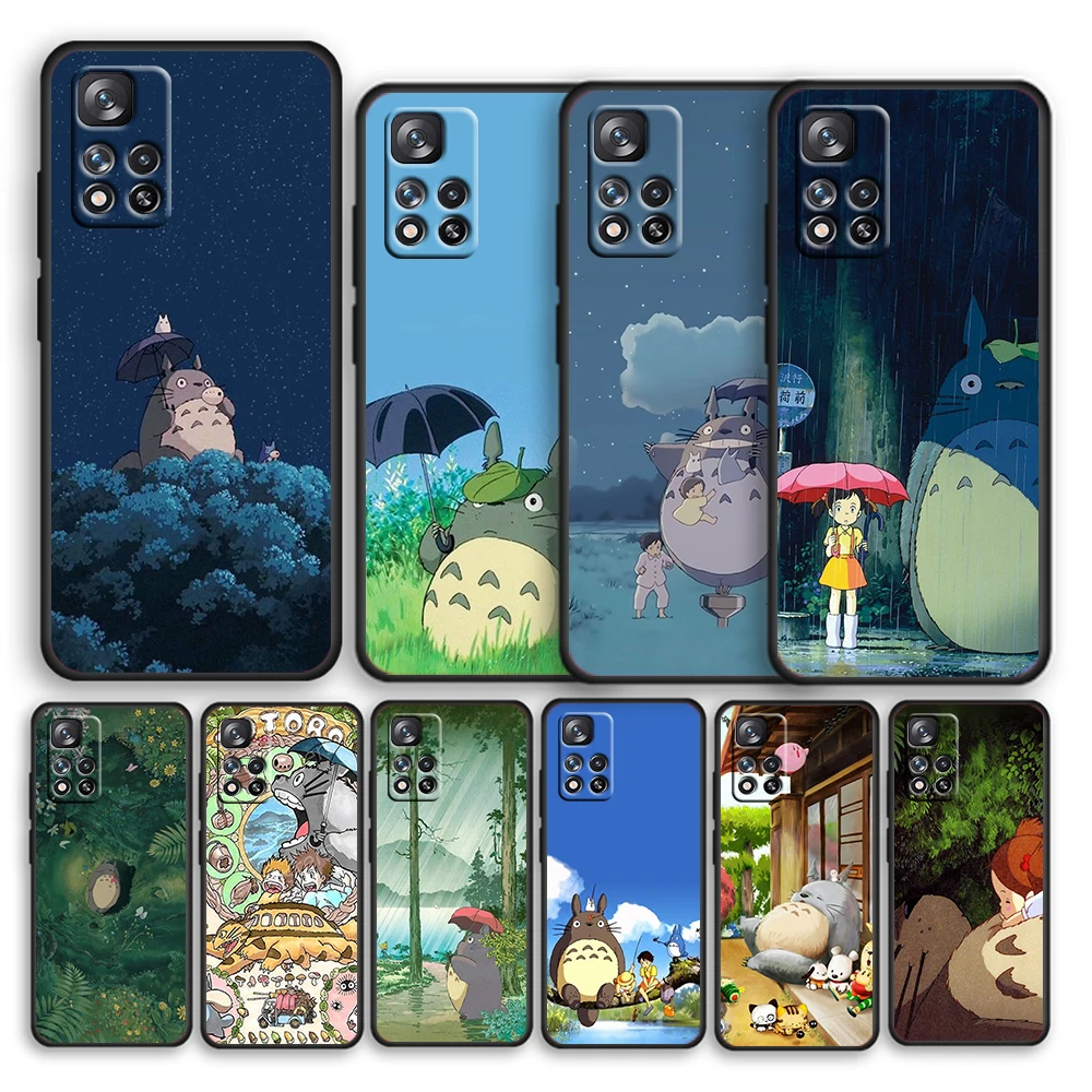 

Tokyo anime totorofor Xiaomi Redmi Note 11 10S 10T 9T 9S 8T 7S 6 5A 4X Pro Max 5G 2021 Soft Black Phone Case Cover