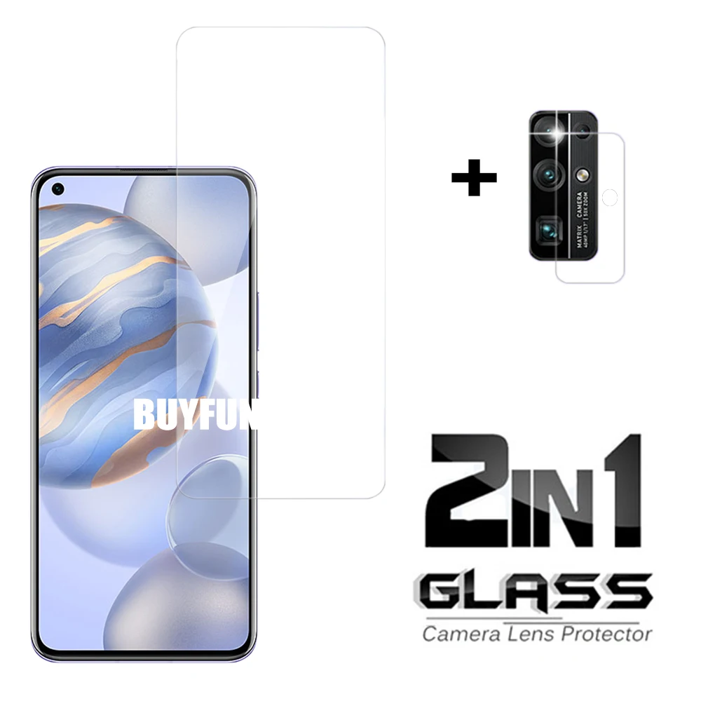 2 в 1 закаленное стекло для объектива камеры Huawei Honor 30 Lite 30s gloabl 20 pro 20s global 20e 20i 10 i