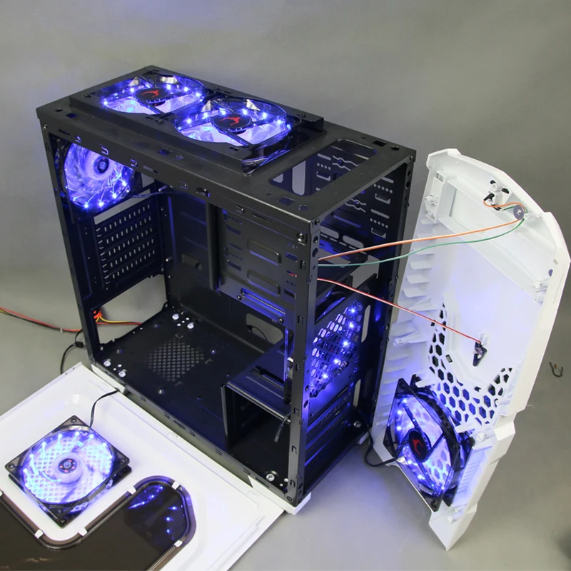 Полный комплект компьютера HUANANZHI Runing X79/X99 материнская плата 500G SSD 1650V2/2670V2 RAM 64G(4*16G) 500W PSU GTX1060 6G 22 'монитор