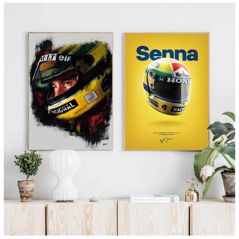 Постеры для украшения стен Айртон Сенна F1 формула макларена чемпион мира