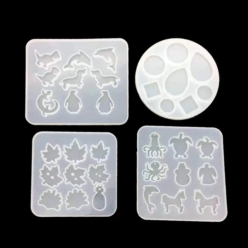 4 шт животные силиконовые смолы формы серьги ожерелье кулон ювелирные изделия