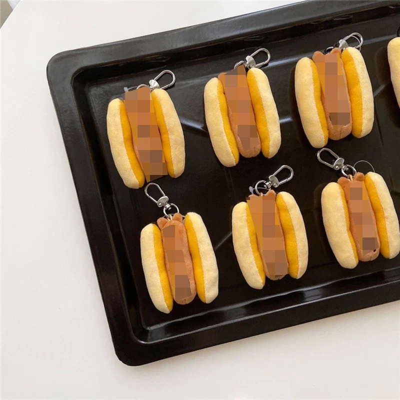 

Cartoon Cute Hot Dog Koala Key Holder Korean Ins Plush Doll Decorative Pendant Kawaii Fashion Backpack Key Chain Children Toy