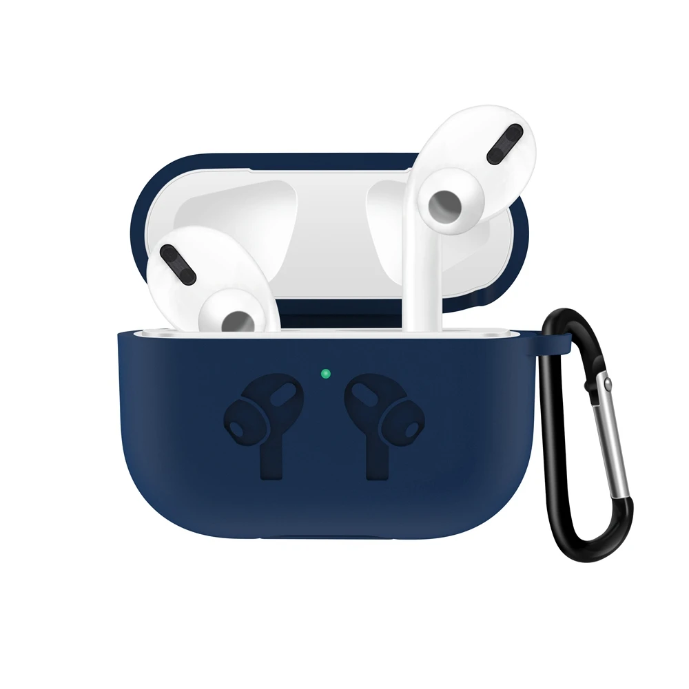 Тёмно-синий KISSCASE силиконовый чехол для Apple Airpods Pro, беспроводные Bluetooth наушники, защитный чехол для Air Pods Pro Airpods 3, чехол - Цвет: Тёмно-синий