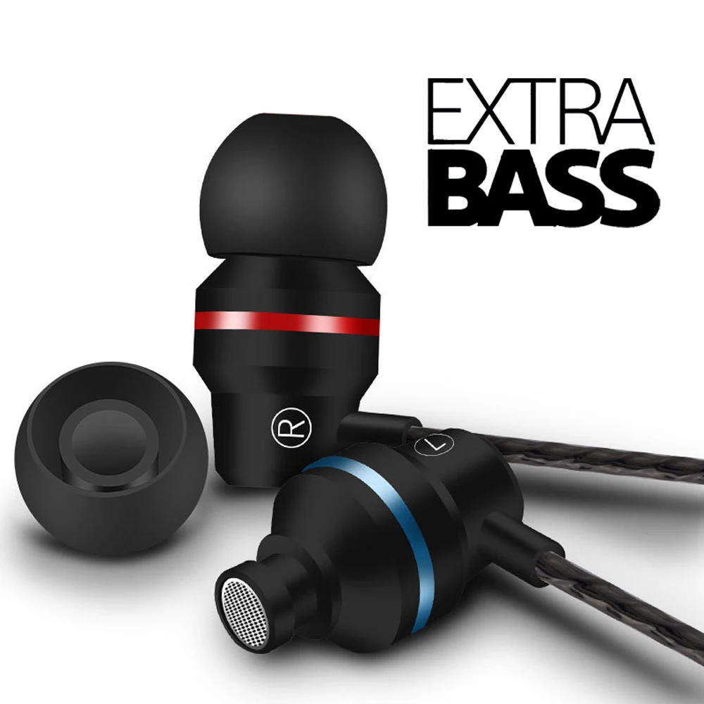 

S320 Stereo Bass Headphone In-Ear 3.5MM Wired Earphones Metal HIFI Earpiece with MIC for Xiaomi Samsung Huawei Phones
