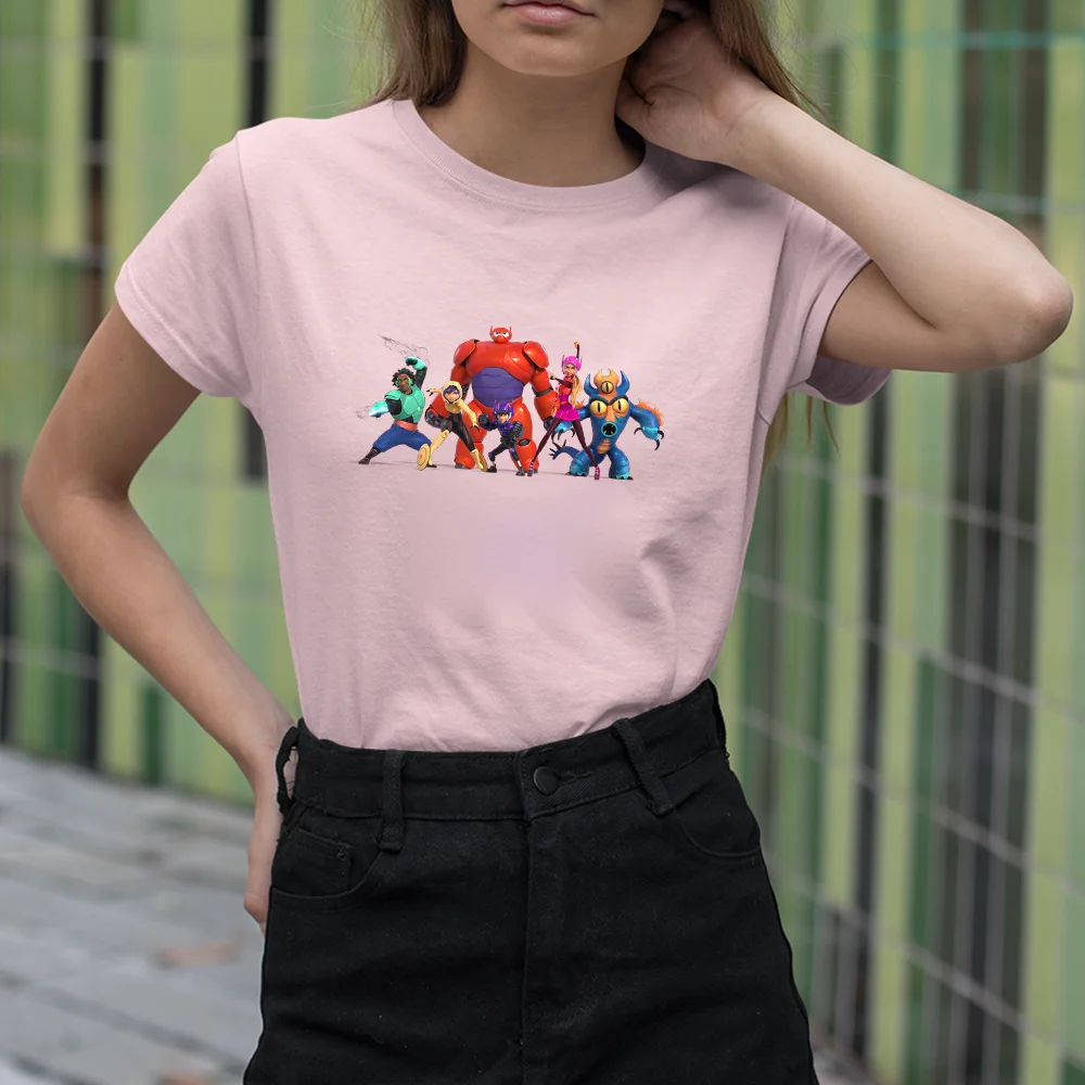

T-shirt Women's Disney Hero Print Pattern Short-sleeved Harajuku Casual Top Cotton 6-color Tshirt
