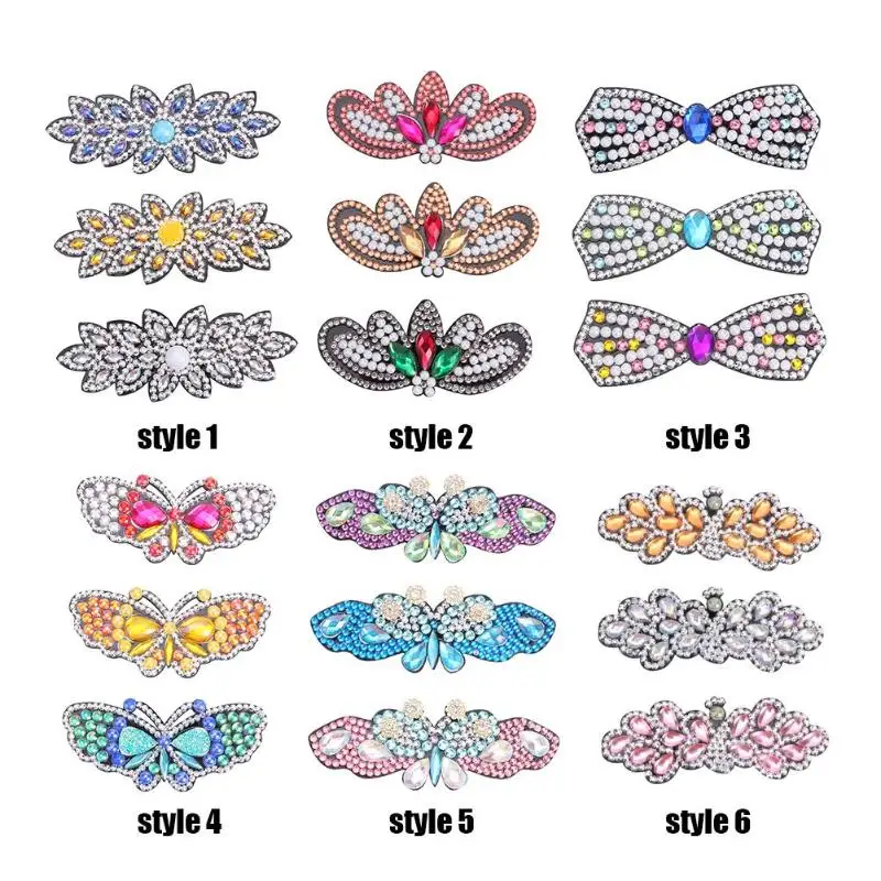 3 шт. заколка для волос с бабочкой и стразами|Алмазная мозаика вышивка| |
