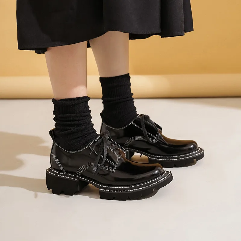 

VERCONAS 2020 Fashion Woman Pumps Spring Summer New Arrival Genuine Leather Corss-Tied Square Toe Square High Heels Shoes Woman