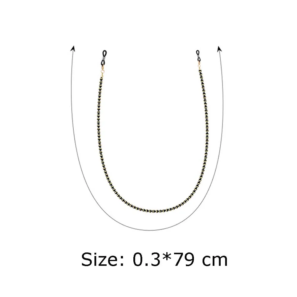 

Multi-color Fashion Anti-skid Hanging Glasses Chain Mask Chain Matte Bead Sunglasses Chain Mask Cord Holders