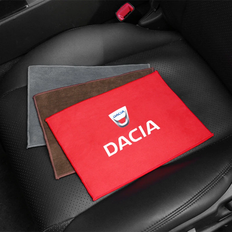 

For DACIA Auto Cleaning Door Window Care Strong Water Absorbent Coral Fleece Suede Car Towel Microfiber Wash Cloth