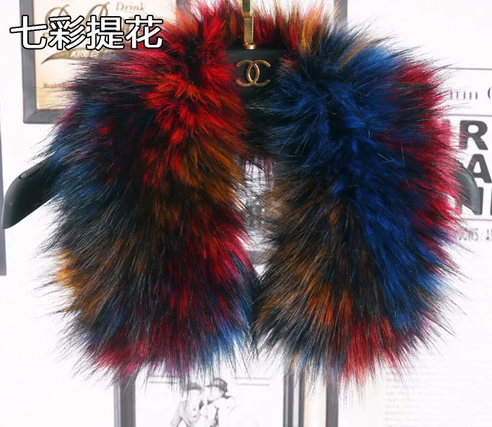 8 Qearlstar Women Scarf New Faux Fur Collar 55cm Women Children Jackets Coat Hood Fur Decor Shawl Soft Warm Luxury Scarves ZKG15 - Цвет: 8