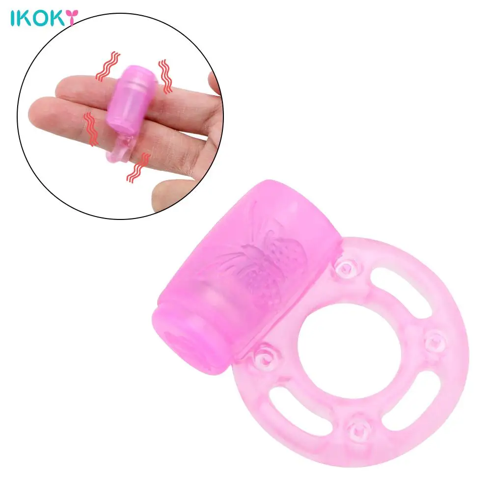 

With Vibrators Strap On Finger Penis Rings For Men Cock Extender Delay Ejaculation Sex Toys Couples Women Clitoris Stimulator