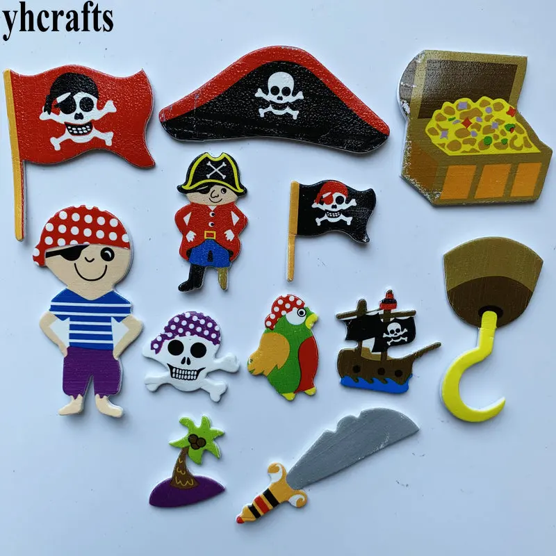 Pegatinas de espuma de pirata DIY, manualidades, art&iacute;culos de actividades, jard&iacute;n de infantes, Juguetes educativos de aprendizaje temprano, regalos de cumplea&ntilde;os, Halloween, 1g/lote-5