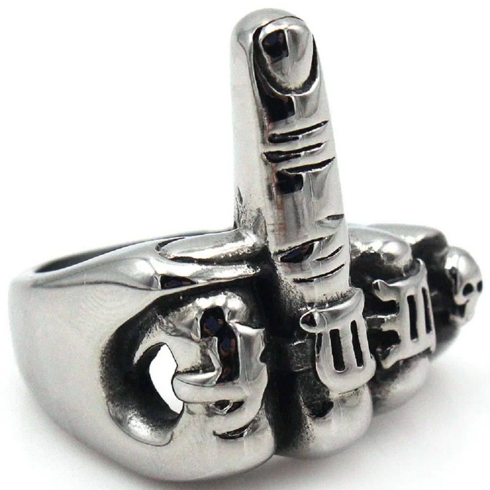 Ретро мужское кольцо Личность властная Экстраверты злой вертикальное для