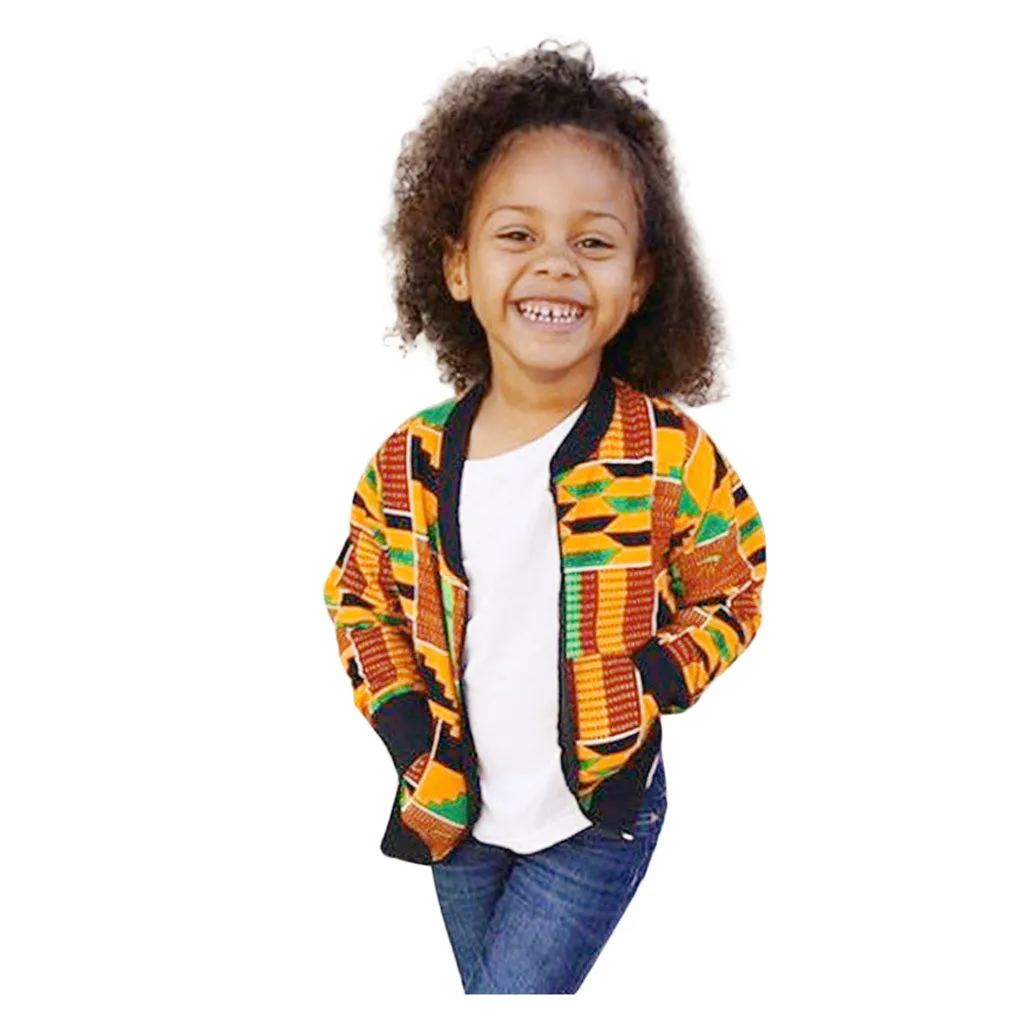 baby girl winter coat Toddler Boy Autumn Dashiki African Windproof Children Coat Long Sleeve Warm Outwear kids jacket for Girls | Детская