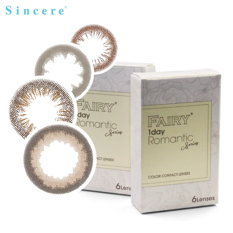 

Sincere vision Brand Lenses Contact Lenses 1day Colored Contacts Green Color Contact Lenses For Eyes Contacts 6lenes/3pair