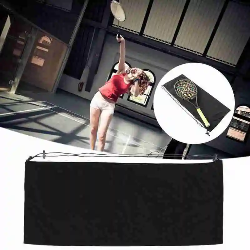 

Tennis racket flannel bag for Badminton Racket Backpack Sport Tennis Bag Soft Fleece Storage Bag
