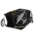 Винтажная маска для лица с изображением летающей крепости Spitfire, для взрослых, истребитель, Вторая мировая война, пилот, самолёт, маска, респиратор