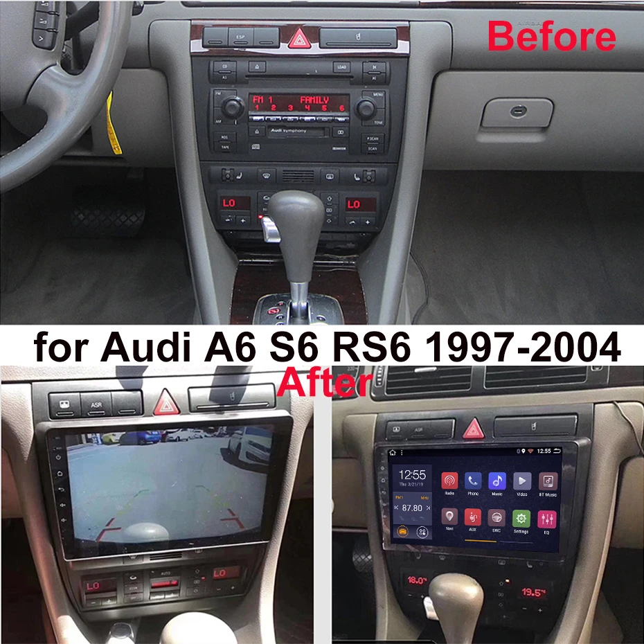 9 дюймов IPS + 2.5D Android 8 1 2 32G автомобильный DVD GPS навигатор для Audi A6 S6 RS6 1997 1998 1999 2000 2001 2002