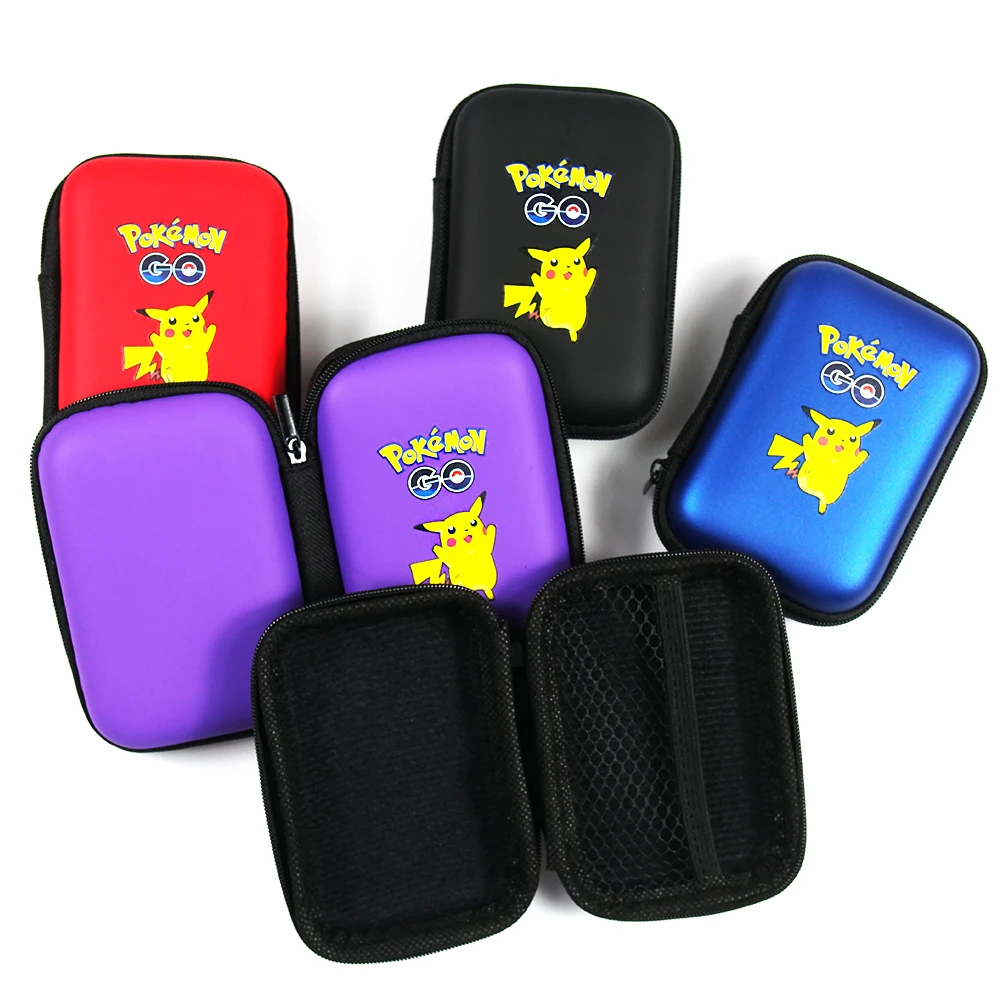 

New Pokemon Pikachu French Game Cards 60 Capacity Cards Holder Album Hard Case Card Holder Book Holder Earphone Storage Box