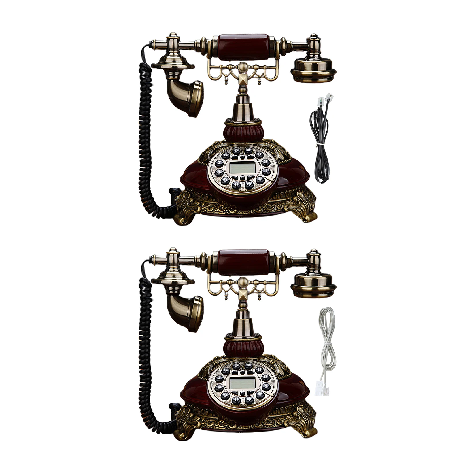 

Antique Retro Telephone Desktop Corded Landline Home Phone Ceramic Retro Vintage Phone For Home Office Hotel Decoratioin