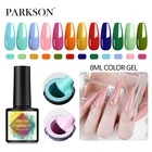 Parkson 8 мл Гель-лак для ногтей Блестящий лак es блёстки отмачиваемый розовый красный цвет полуперманентный органический УФ светодиодный Гель-лак для ногтей