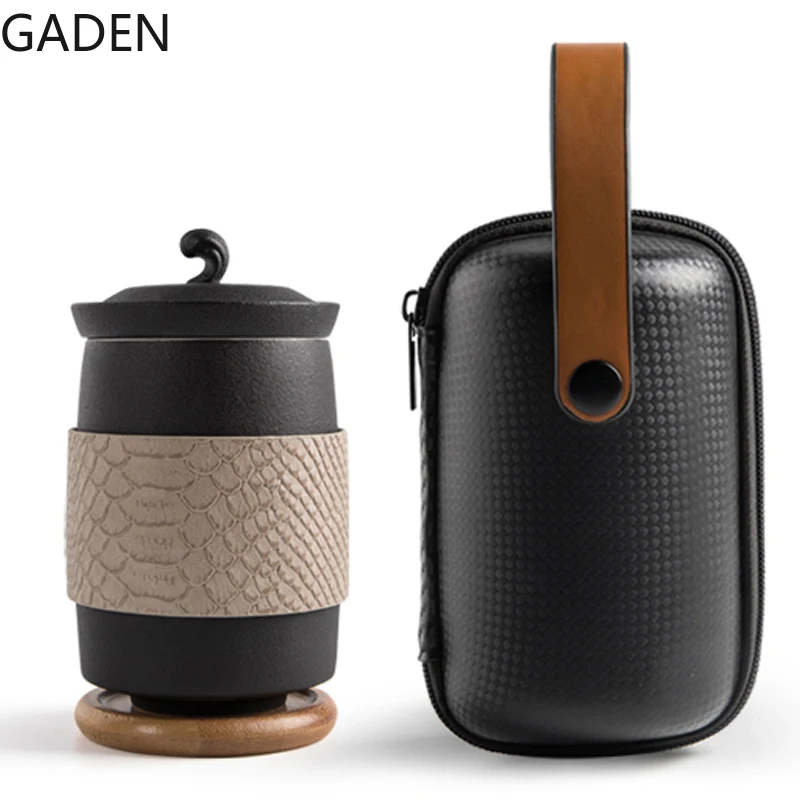 

Creative Mug Filter Tea Cup Portable Ceramic Tea Mug Ceramic Tea Drinking Mug with Lid Outdoor Travel 300ml Mug Tea Set