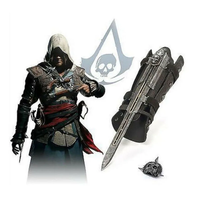 Assassins Creed, скрытый клинок, рукав, меч, фигурка, скрытое лезвие, оружие Эдварда, рукава, мечи, можно выталкивать, детский подарок
