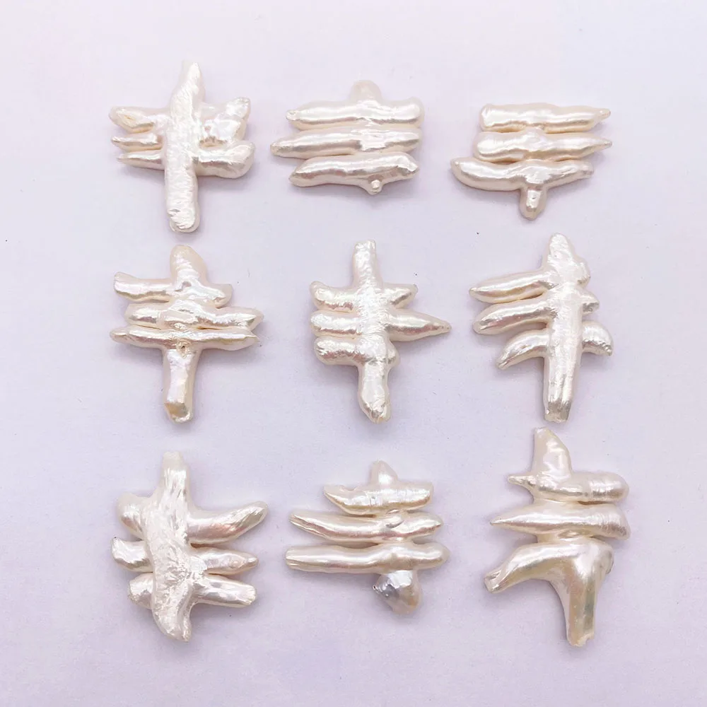 

1pcs Natural Freshwater Irregular Fishbone Loose Beads Baroque Pearl White for Necklace Earring Bracelet DIY Jewelry Accessories