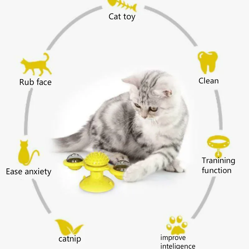 Игрушка для домашних животных игрушка кошек Интерактивная вращающаяся ветряная