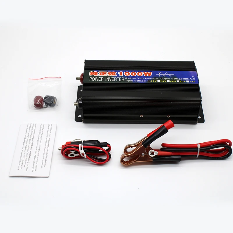 

EASUN POWER 1000W Pure Sine Wave Inverter DC12V/24V To AC220V 50HZ Power Converter Booster For Car Inverter Household
